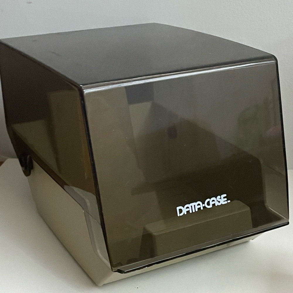80s Vintage Data-Case Storage Box for 5.25" Computer Floppy Discs - 10"x6.5"x6"